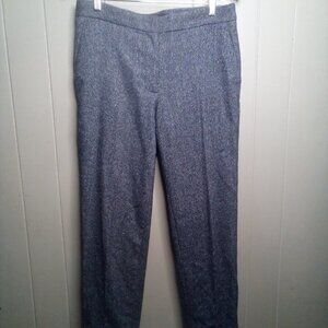 Talbots Pants 6 Career Dressy Wool Blend Black Multicolor Specks